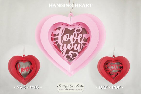3D SVG Valentine's Day Hanging Heart Review