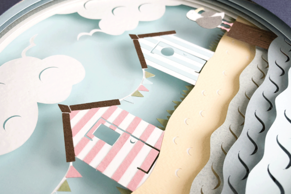 Beach Hut 3D SVG: A Versatile Shadow Box for Digital Sellers