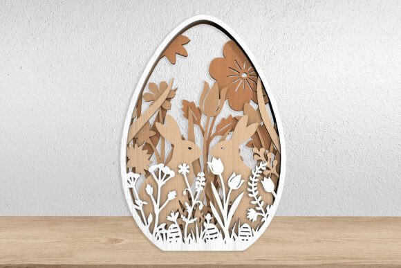 Easter Egg Layered SVG for Laser Cutting & Spring Art Design Projects