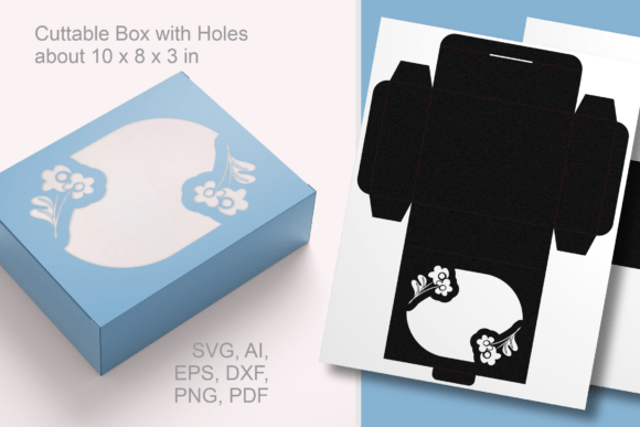 Floral Pill Frame Rectangular Favor Box: A Spring 3D SVG That Elevates Packaging and Branding