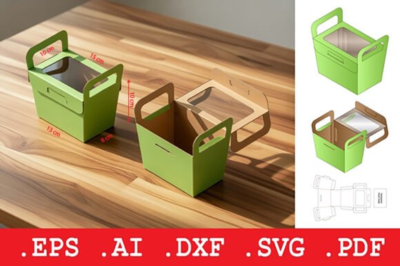 Folding Tab Cardboard Mailing Box: A 3D SVG Design for Smart Brand Packaging and Marketing Visuals
