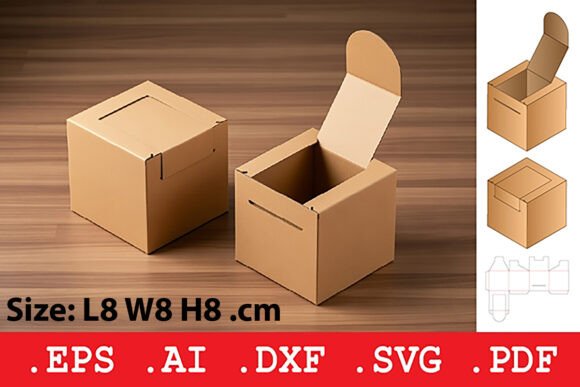 Folding Tab Square Retail Box: A 3D SVG Packaging Solution for Modern Branding Projects