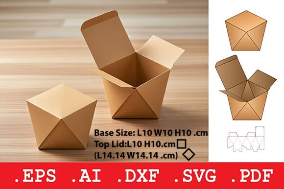 Geometric Prism Box 3D SVG for Objects