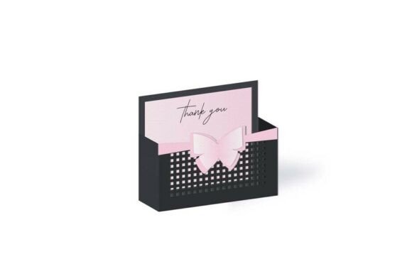 Grid Cutout Tray Favor Box with a Bow – A 3D SVG Gift Boxes Design for Real Client Projects