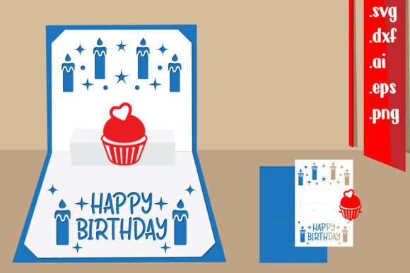 Happy Birthday Pop-Up Card – 3D SVG for Birthday-Themed Digital Products