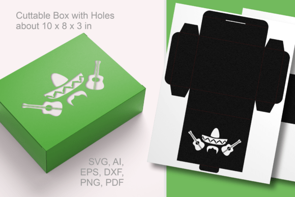 Mexican Fiesta Rectangular Favor Box SVG Review