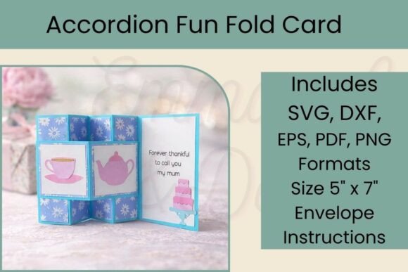 Mothers Day Accordion Fun Fold Card 3D SVG Review