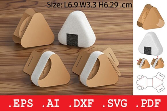 Onigiri Triangular Folding Box: A 3D SVG Review for Objects