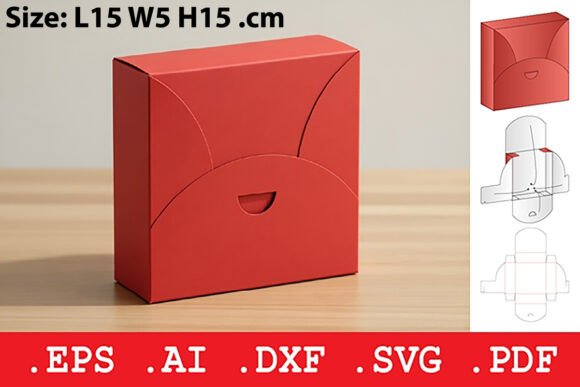 Petal Closure Square Gift Box 3D SVG Review