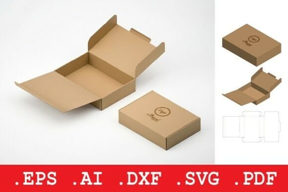 Rectangular Tuck-End Product Box: A 3D SVG for Modern Branding and Marketing