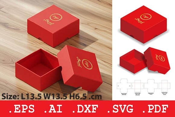 Square Rigid Box with Thumb Notch Lid: 3D SVG Objects Review